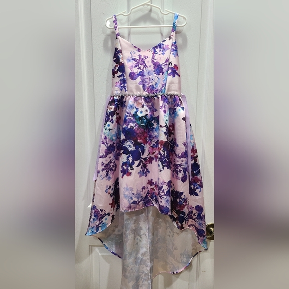 Girls High-Low Floral Dress - Picture 1 of 4